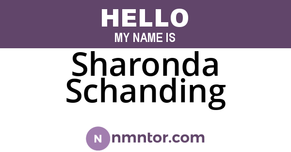 Sharonda Schanding