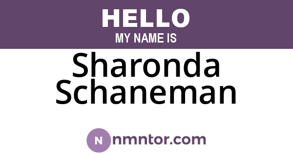 Sharonda Schaneman