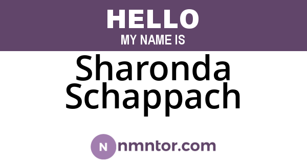 Sharonda Schappach