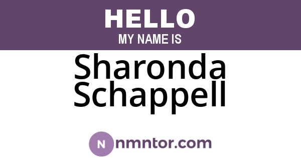 Sharonda Schappell