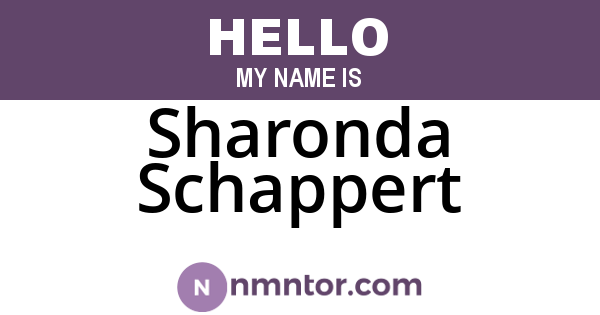 Sharonda Schappert