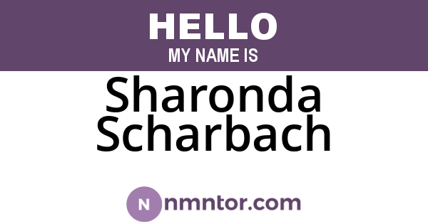 Sharonda Scharbach