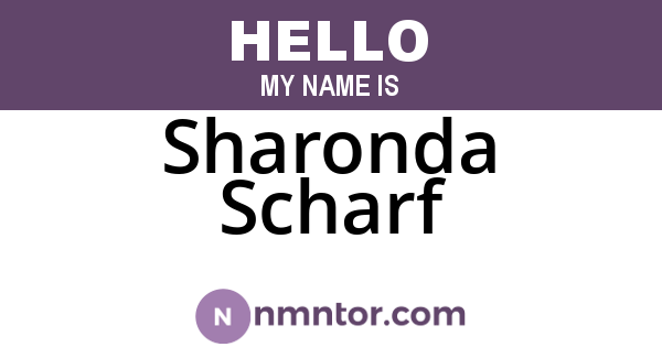 Sharonda Scharf