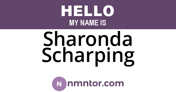 Sharonda Scharping