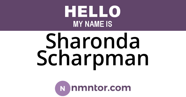 Sharonda Scharpman