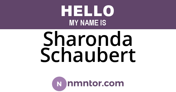 Sharonda Schaubert