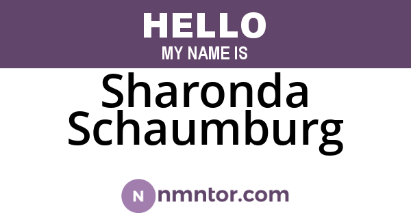 Sharonda Schaumburg