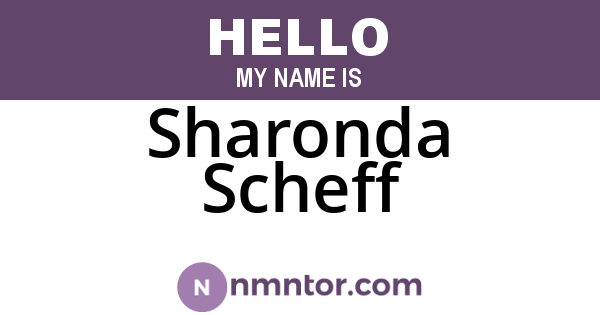 Sharonda Scheff