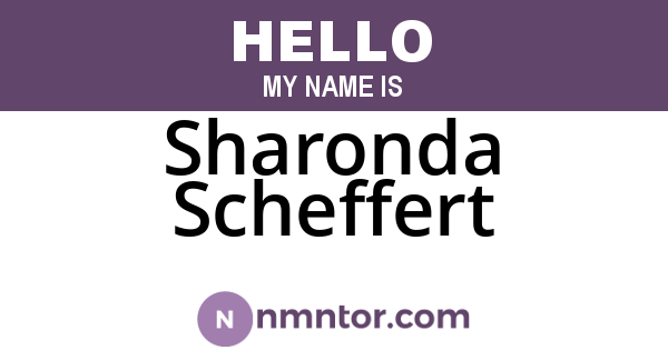 Sharonda Scheffert