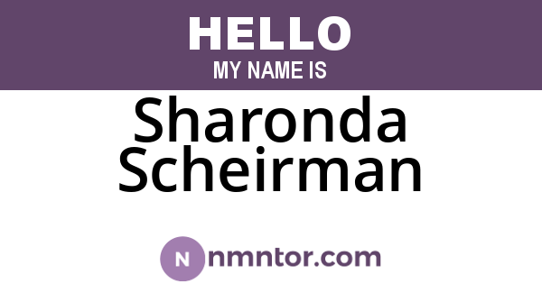 Sharonda Scheirman