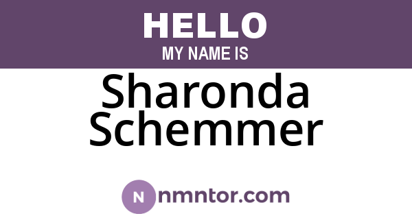 Sharonda Schemmer