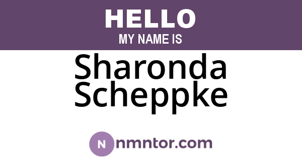 Sharonda Scheppke