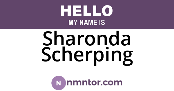Sharonda Scherping