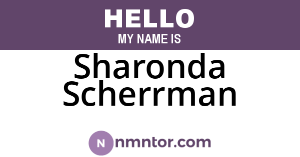 Sharonda Scherrman