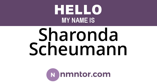 Sharonda Scheumann