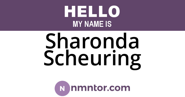Sharonda Scheuring