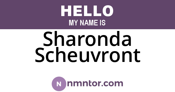 Sharonda Scheuvront