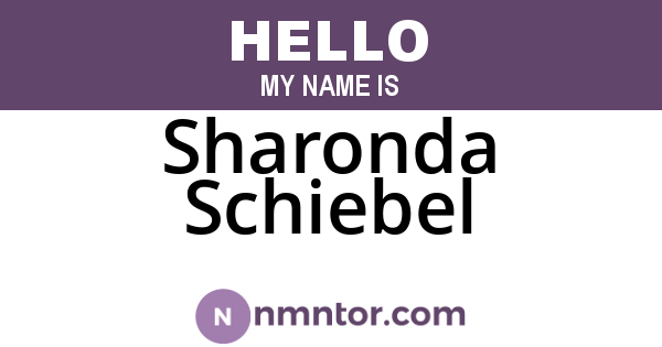 Sharonda Schiebel