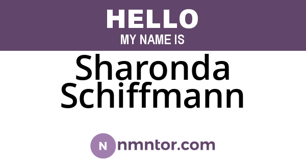 Sharonda Schiffmann