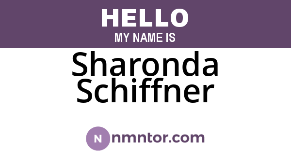 Sharonda Schiffner