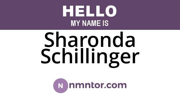 Sharonda Schillinger