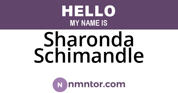 Sharonda Schimandle