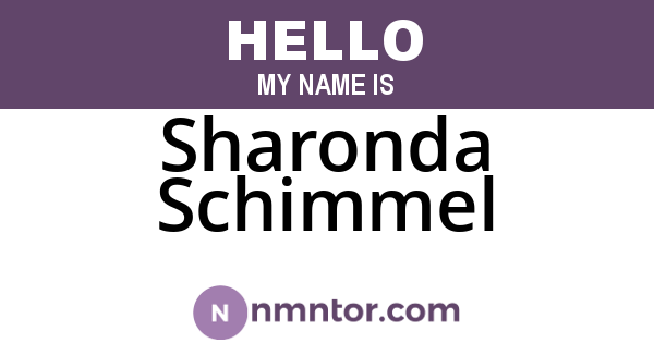 Sharonda Schimmel