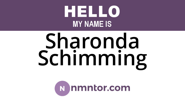 Sharonda Schimming