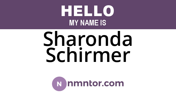 Sharonda Schirmer