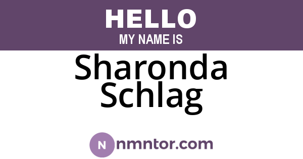 Sharonda Schlag