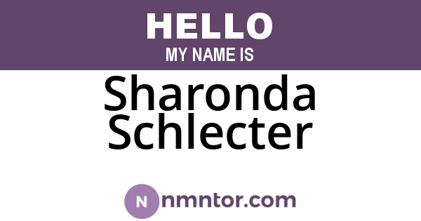Sharonda Schlecter