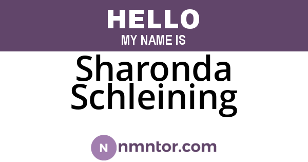 Sharonda Schleining