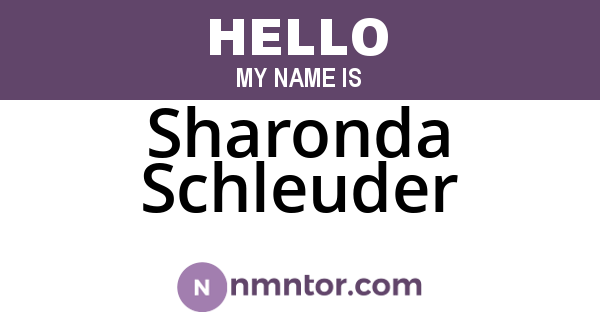 Sharonda Schleuder