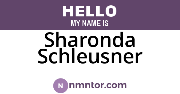 Sharonda Schleusner