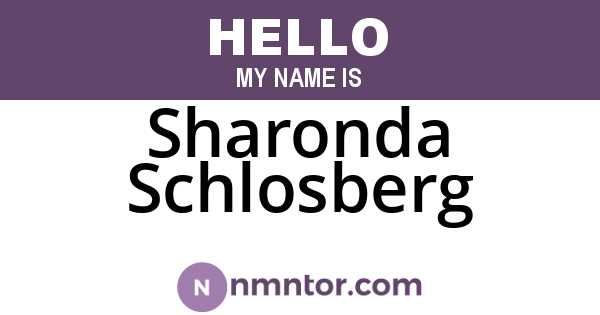 Sharonda Schlosberg