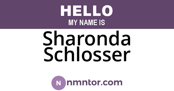 Sharonda Schlosser