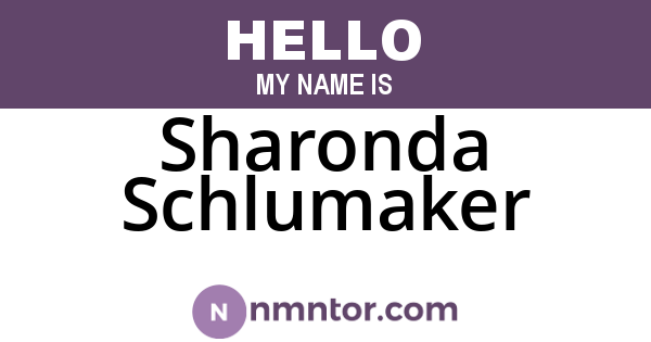 Sharonda Schlumaker