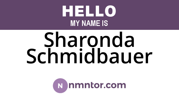 Sharonda Schmidbauer