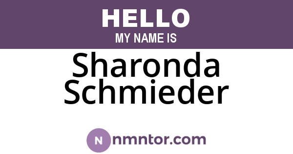 Sharonda Schmieder