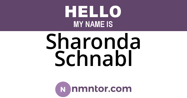 Sharonda Schnabl