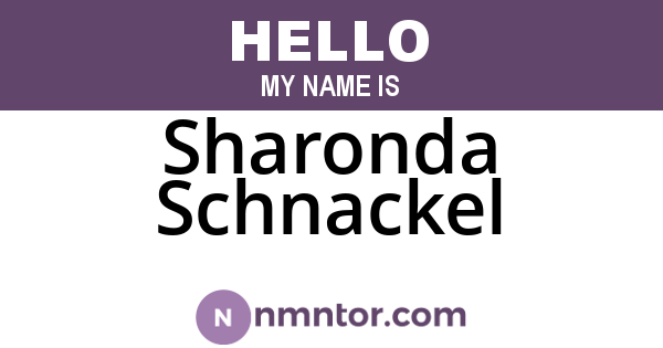 Sharonda Schnackel