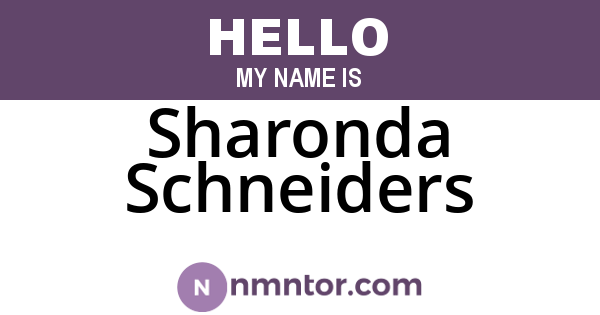 Sharonda Schneiders