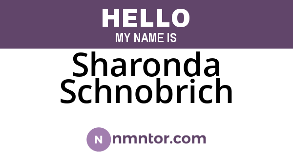 Sharonda Schnobrich