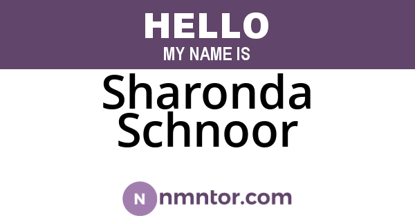 Sharonda Schnoor