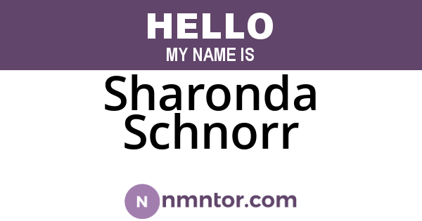 Sharonda Schnorr