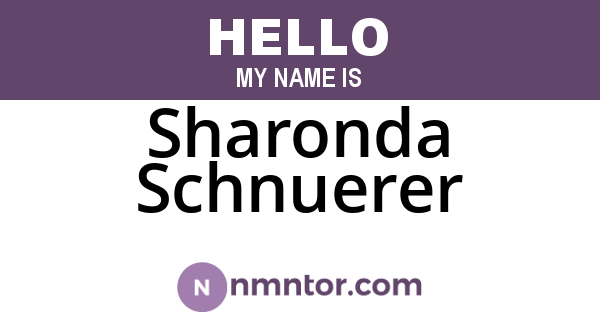 Sharonda Schnuerer