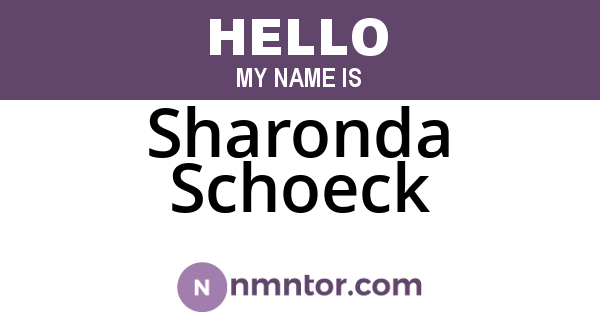 Sharonda Schoeck