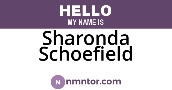 Sharonda Schoefield
