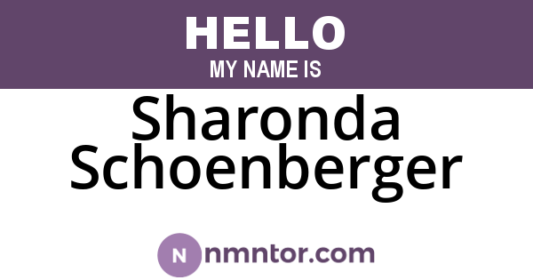 Sharonda Schoenberger