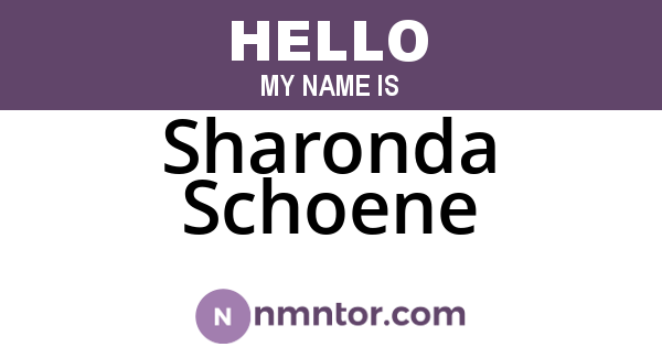 Sharonda Schoene